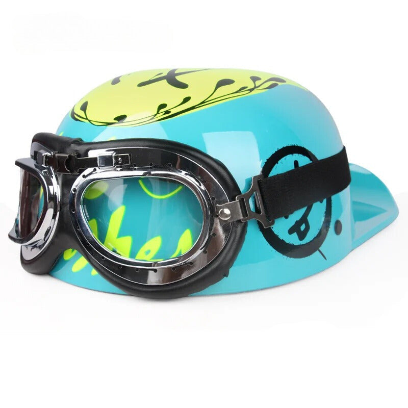 Casco de motocicleta vintage medio - Meowbutter