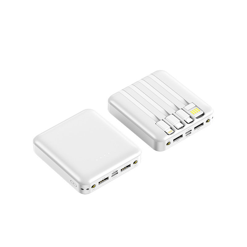 4 az 1-ben Power Bank - USB-C Gyors Töltés - 10000 és 20000mAh - Fekete, Fehér és Lila | meowbutter