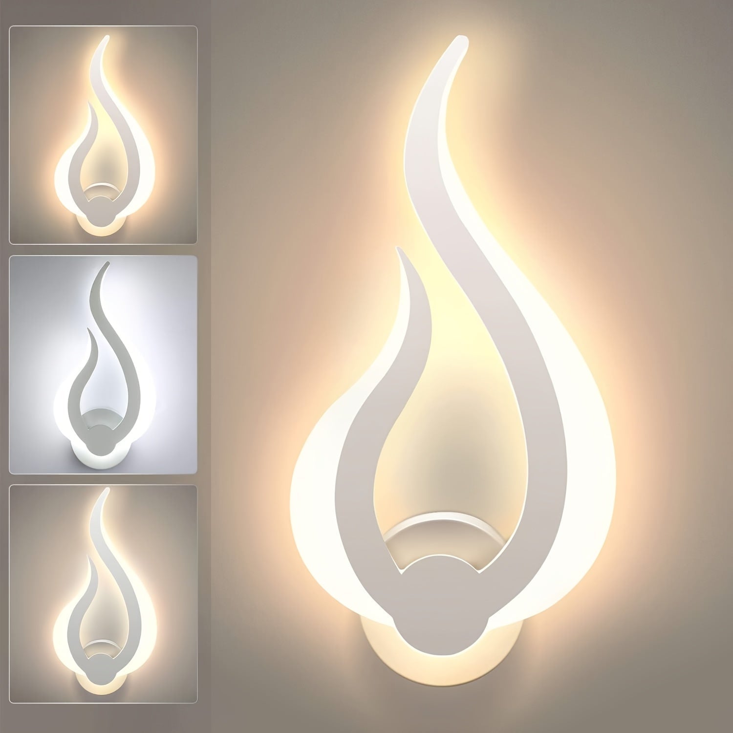 Lampada da parete LED Modern Flame | Applique da 10W luce calda | Meowbutter