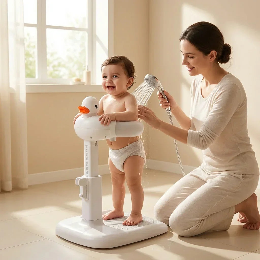 Hands-Free Upright Toddler Bath Stand