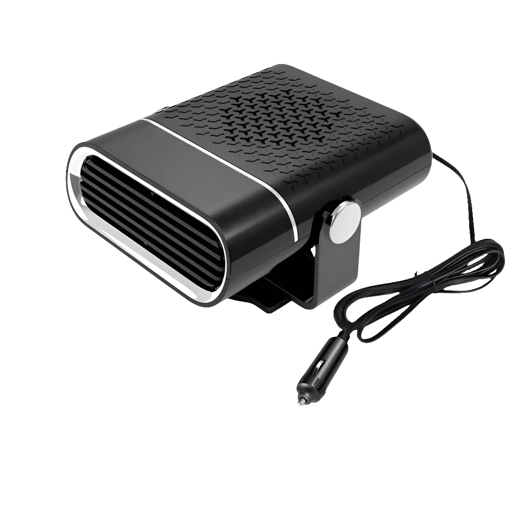 Car Fan - 4-in-1 Heating & Cooling - 12V/24V - 360 Degree Rotation - White & Black | meowbutter