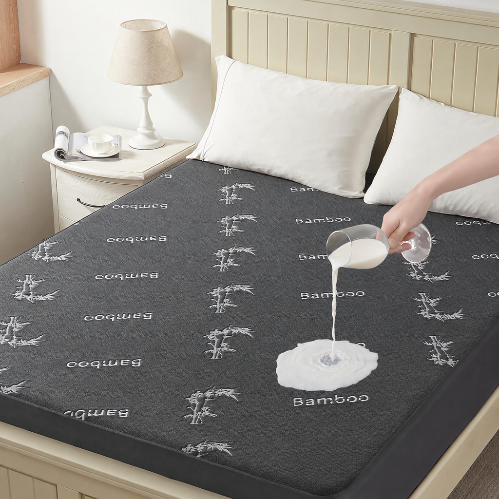Protège-matelas imperméable en viscose de bambou EcoGuard — Surface rafraîchissante et favorisant la circulation de l'air