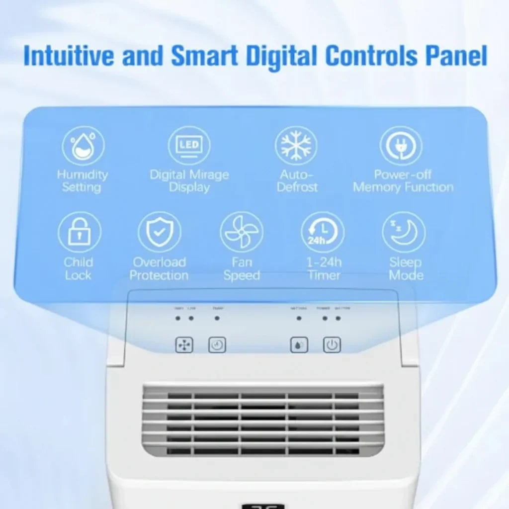 Compact 25 Pint Portable Dehumidifier