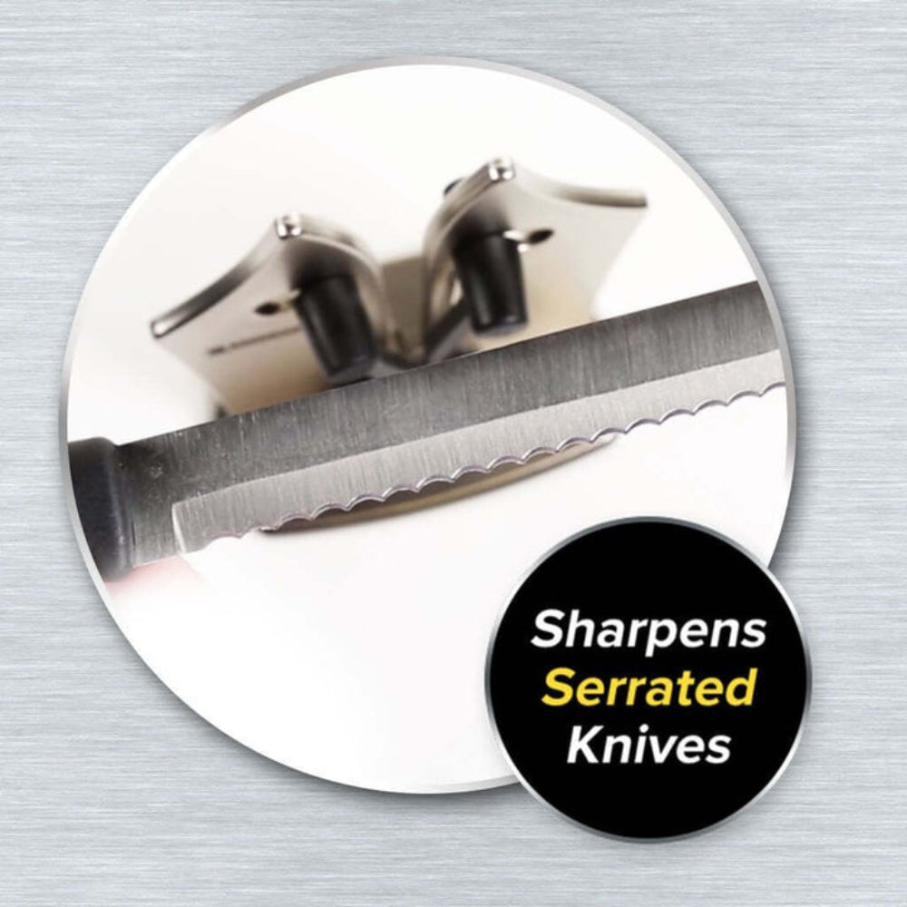 Manual Countertop Knife Sharpener — Guided Stroke Design