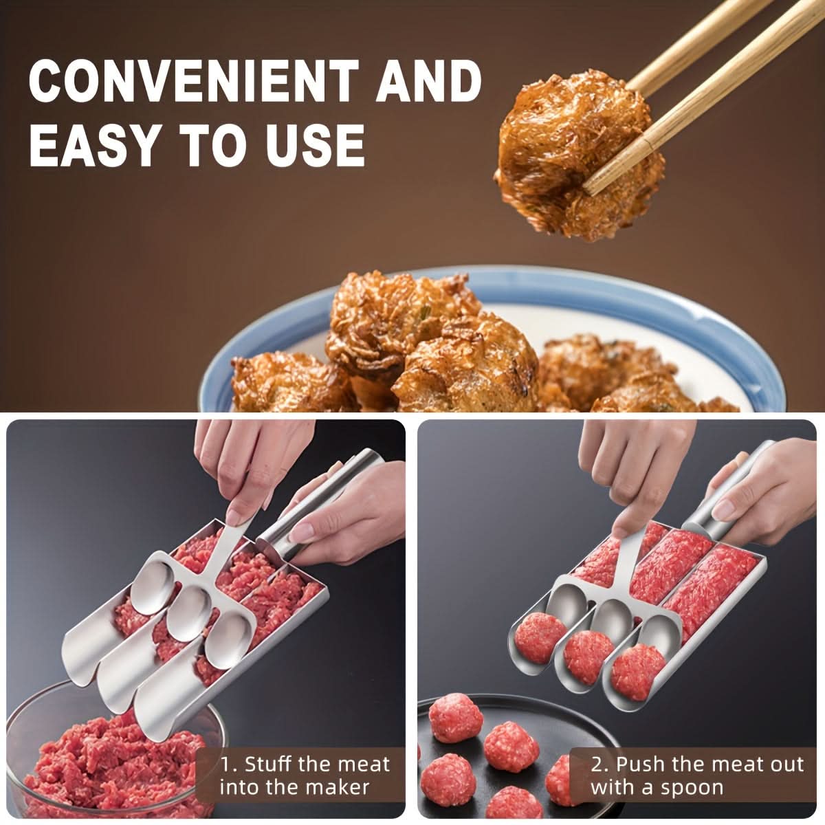 Moule pour boulettes de viande en acier inoxydable | meowbutter