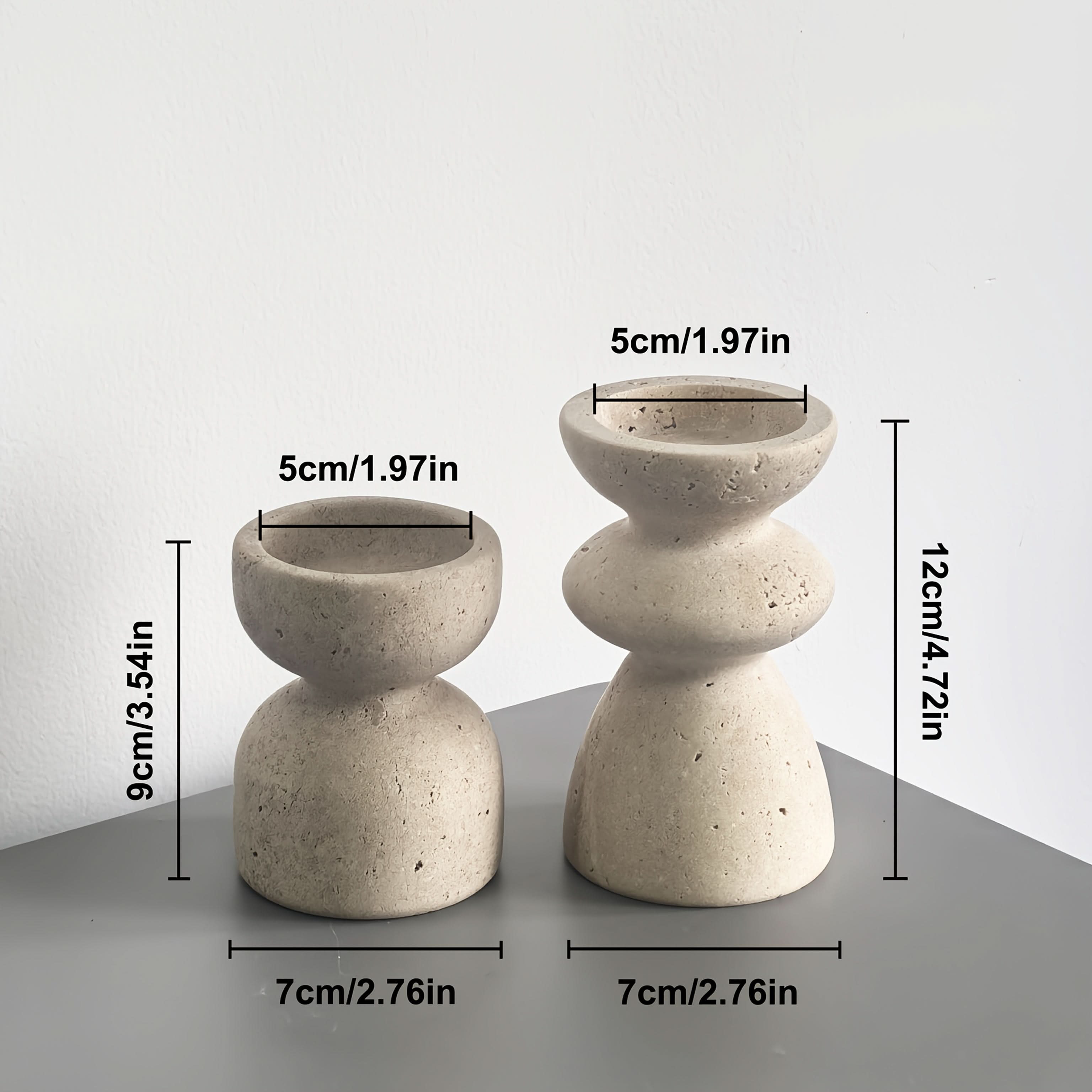 Natural Marble Candle Holders Set | meowbutter