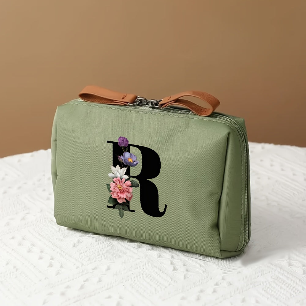 Structured Polyester Travel Makeup Case – Compact Cosmetic Organizer in Black