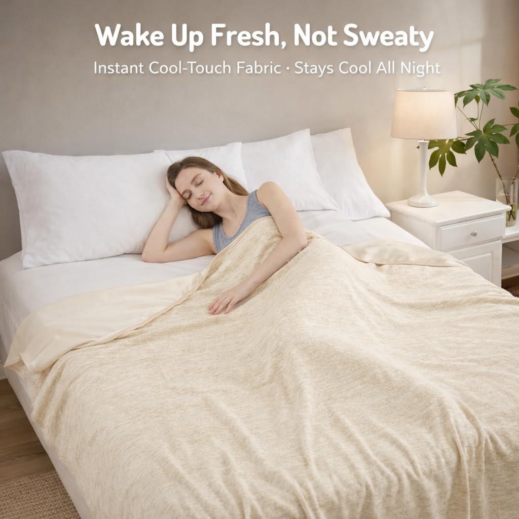 Couverture rafraîchissante grand format Queen Cool Comfort — indice de tissu Q-Max supérieur à 0.4