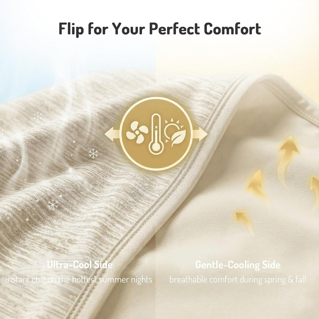 Couverture rafraîchissante grand format Queen Cool Comfort — indice de tissu Q-Max supérieur à 0.4