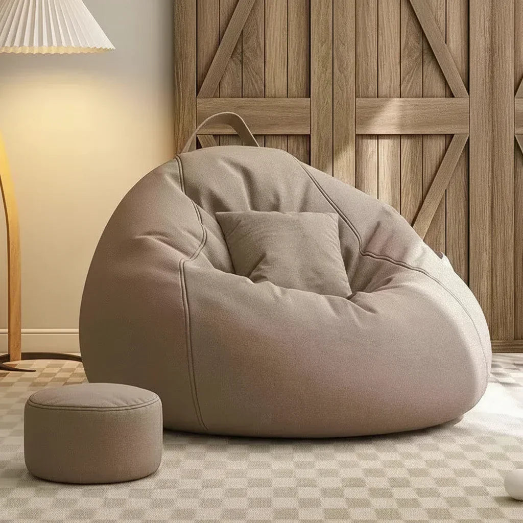 Bean Bag Sofa Floor Chair — Armless Design, Reinforced Wide Base, Graded Fill
