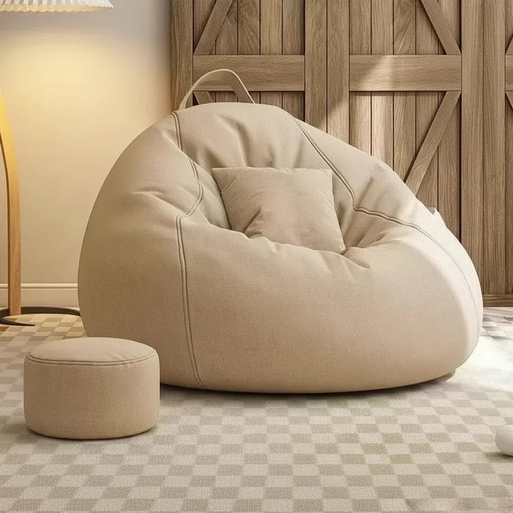 Bean Bag Sofa Floor Chair — Armless Design, Reinforced Wide Base, Graded Fill