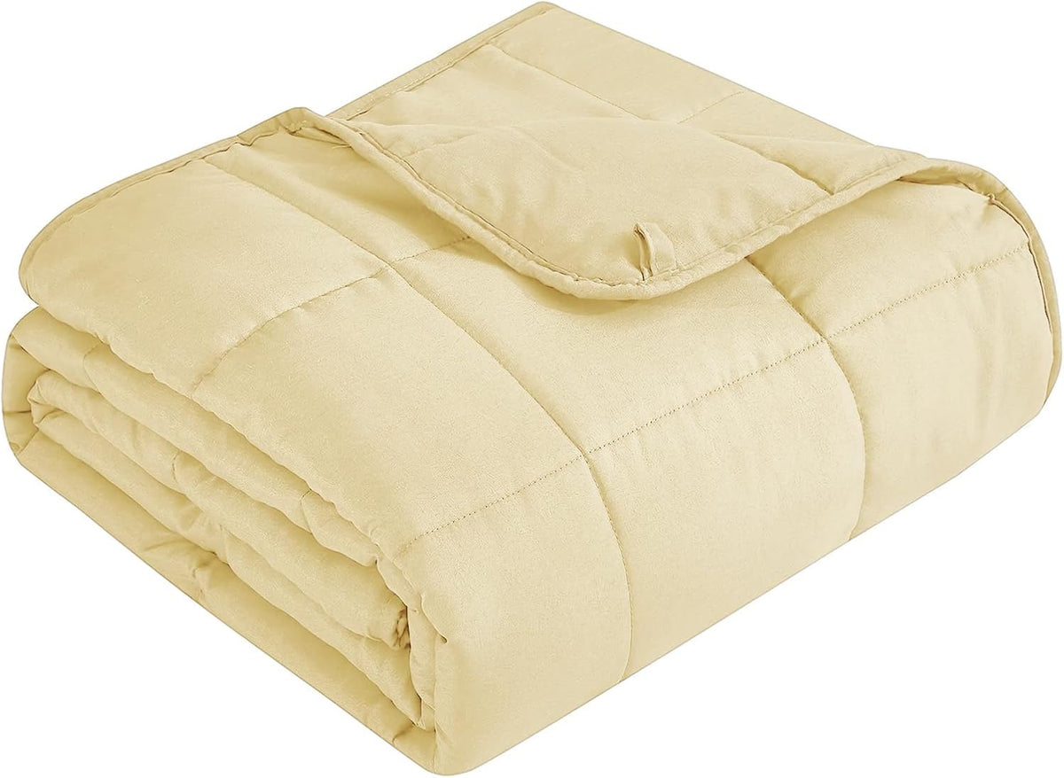 Pătură ponderată Cozy Comfort — țesătură din microfibră răcoritoare, umplutură cu reglare termică