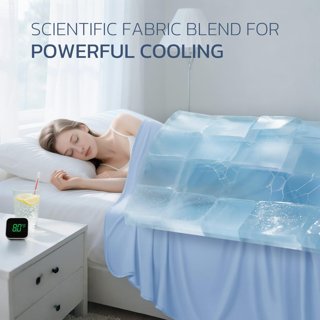 Couverture rafraîchissante grand format Queen Cool Comfort — indice de tissu Q-Max supérieur à 0.4