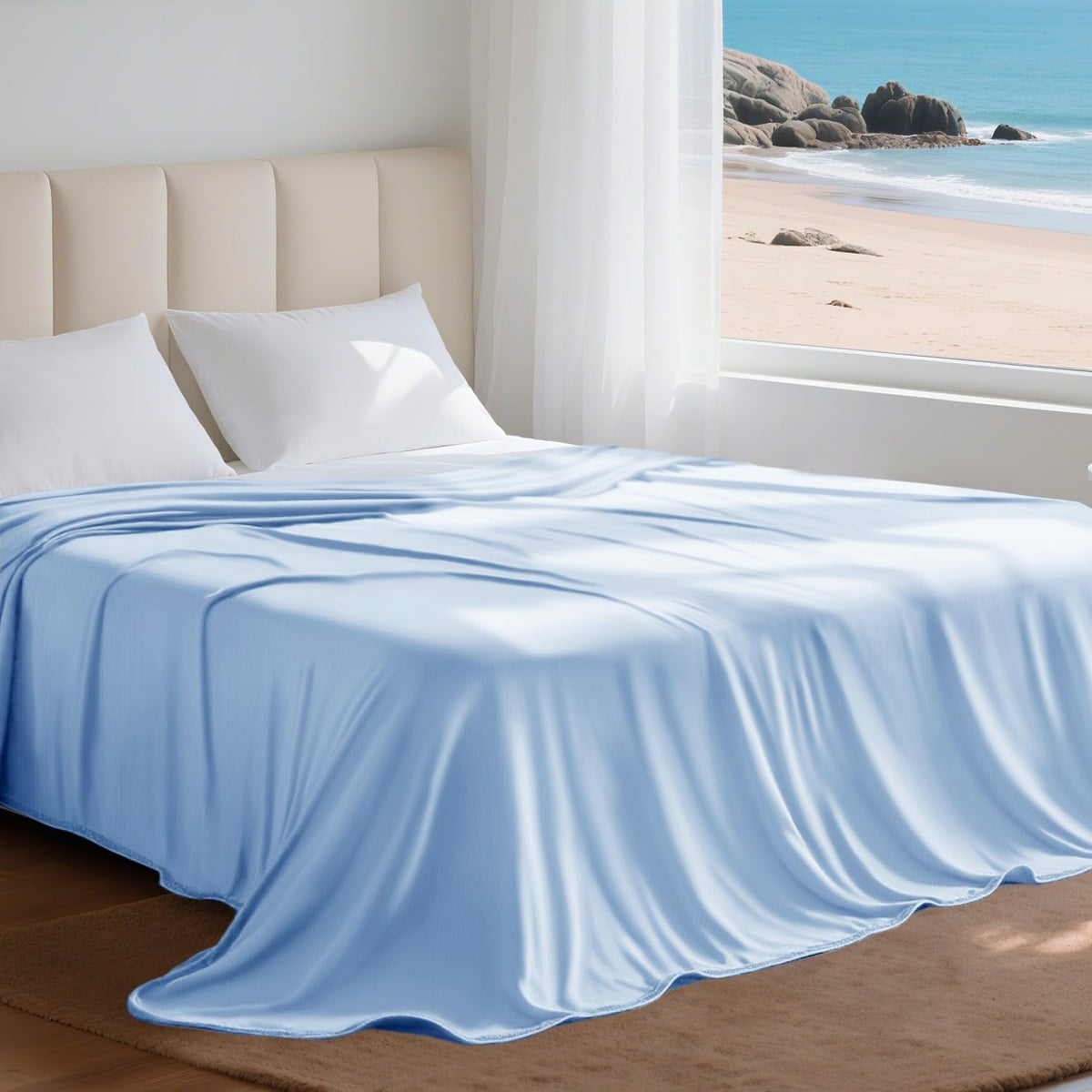 Couverture rafraîchissante grand format Queen Cool Comfort — indice de tissu Q-Max supérieur à 0.4