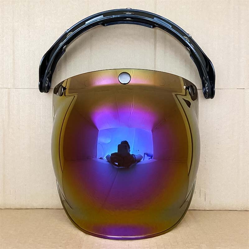 Retro Bubble Shield Visor – Three-Buckle Design - Meowbutter