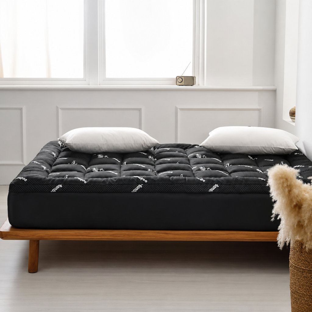 طبقة علوية مبرّدة من الخيزران Comfort Cloud — سماكة إضافية، سطح قابل للتنفس