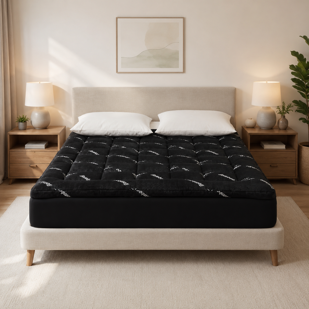 طبقة علوية مبرّدة من الخيزران Comfort Cloud — سماكة إضافية، سطح قابل للتنفس