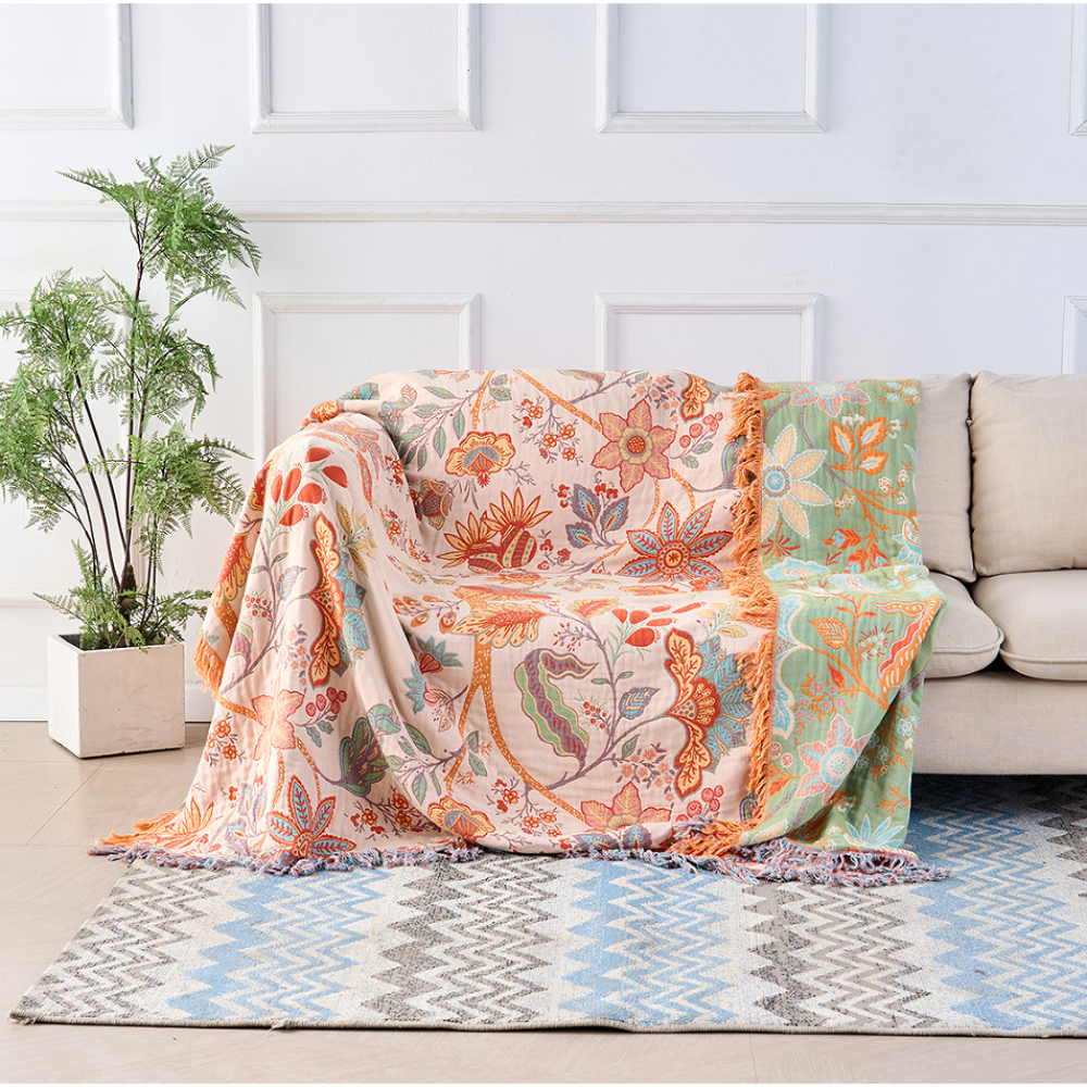 Coperta con Frange a Fiori Stile Boho | Meowbutter