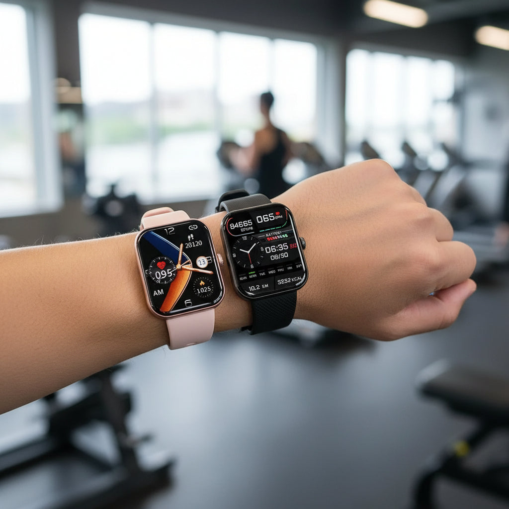 Smartwatch per il monitoraggio della salute - Rilevamento cardiaco e del glucosio, nero e rosa