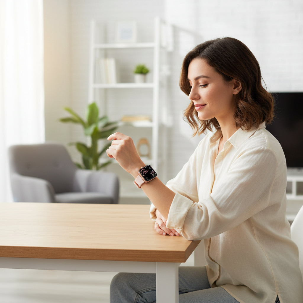 Smartwatch per il monitoraggio della salute - Rilevamento cardiaco e del glucosio, nero e rosa