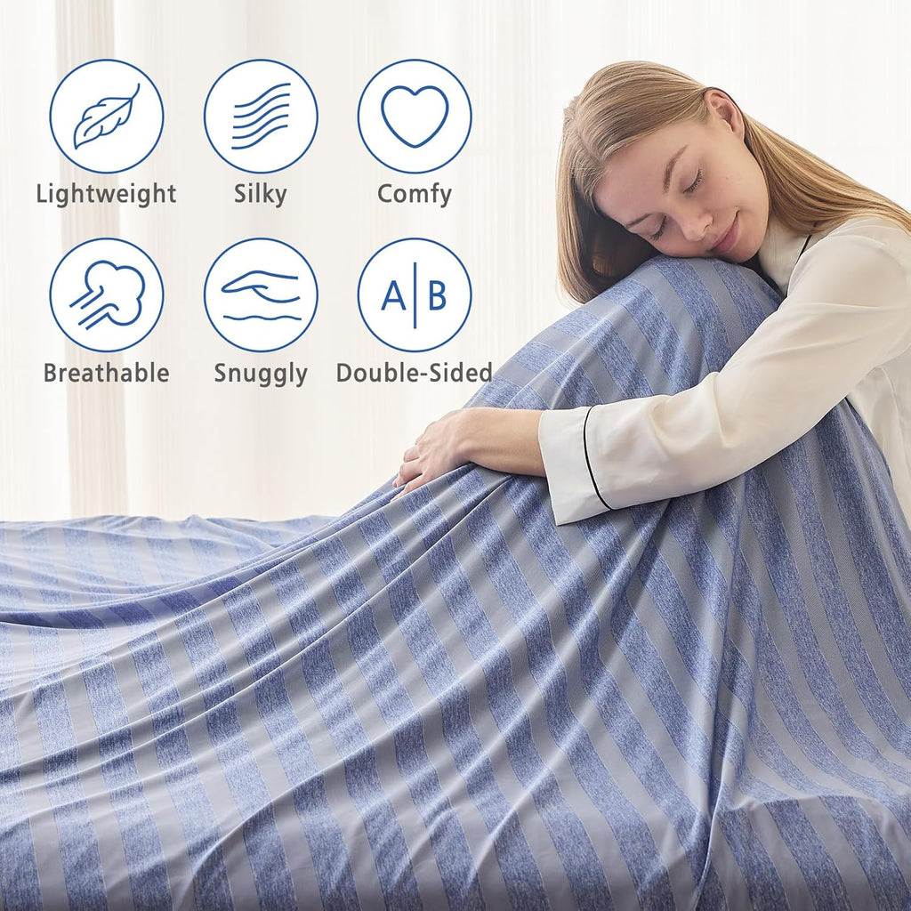 Chill Comfort Arc Chill Cooling Blanket — Lightweight, Breathable Double Layer Weave