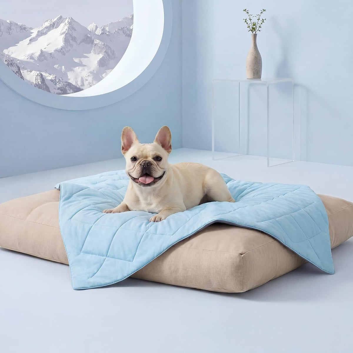 Cozy Pet Haven Kühlmatte – waschbarer Stoff, wärmeableitende Oberfläche
