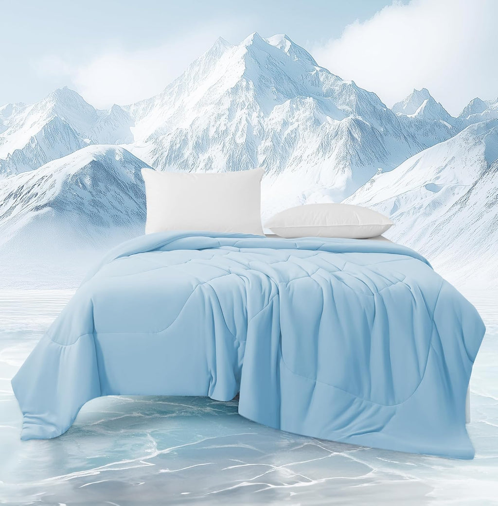 Couverture rafraîchissante double face Cozy Comfort - design évacuant l'humidité et diffusant la chaleur