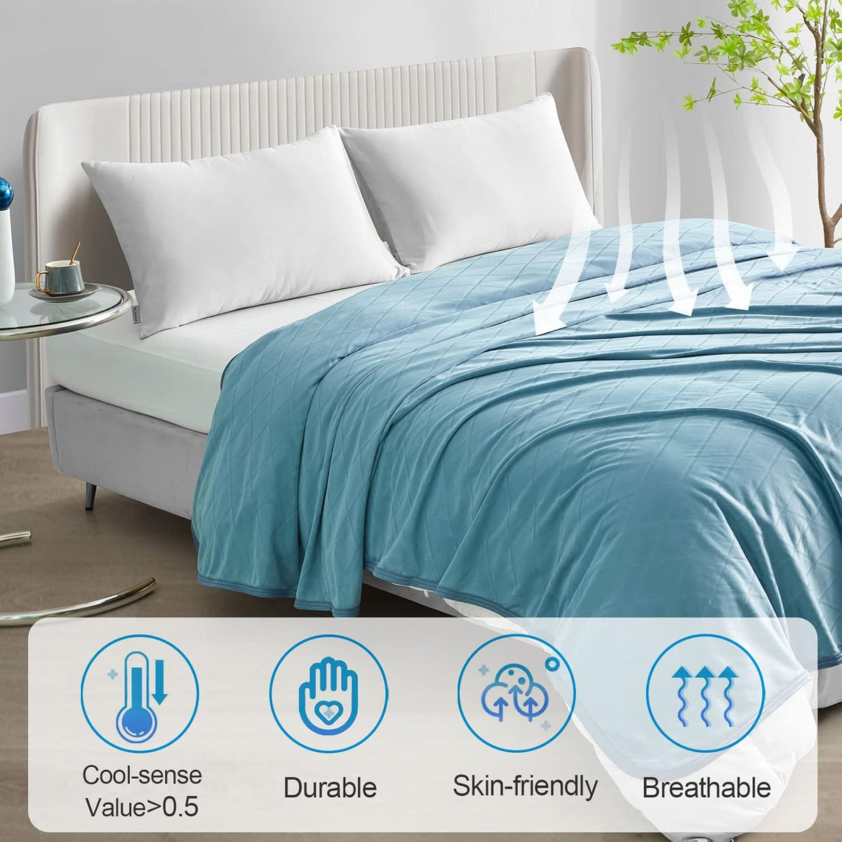 Lehká chladivá přikrývka Cool Comfort — dvouvrstvá regulace teploty