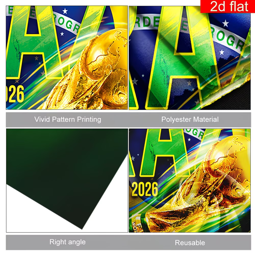 Brasiliansk VM-flagg som kappe — bærbar kappe og dekorativt banner