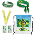 Brazil zászlós világbajnoki szurkolói készlet - címer, színek és szurkolói kellékek csomagja