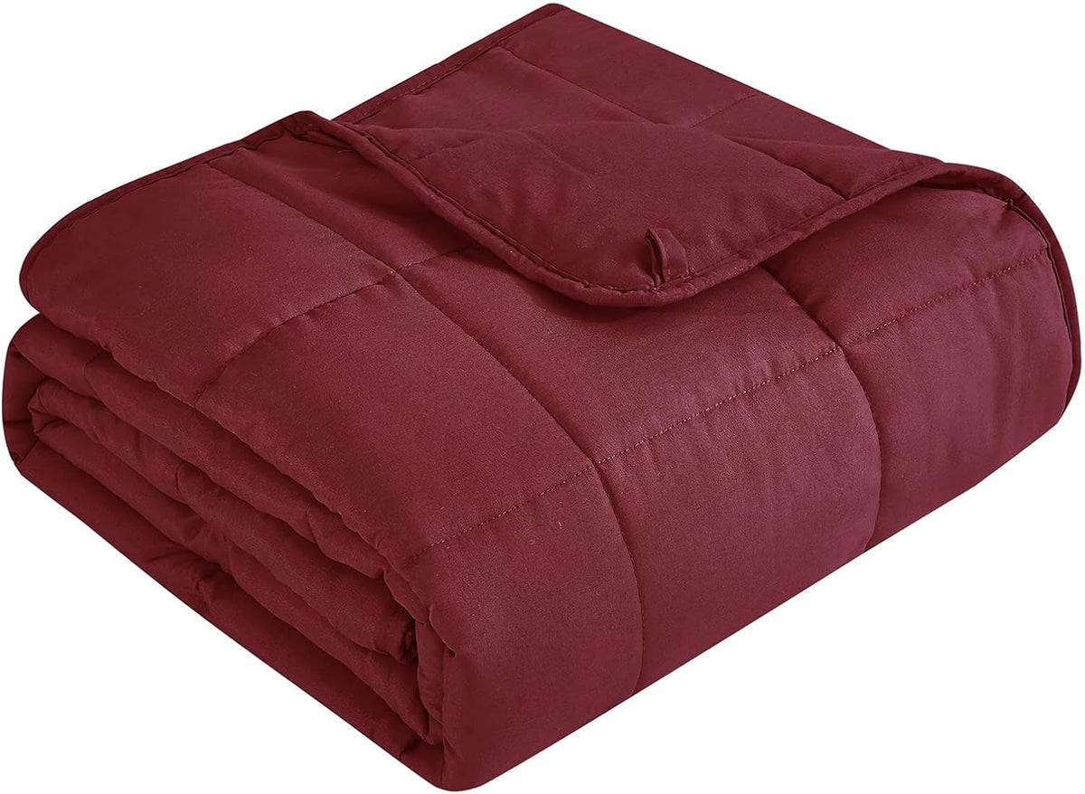 Pătură ponderată Cozy Comfort — țesătură din microfibră răcoritoare, umplutură cu reglare termică
