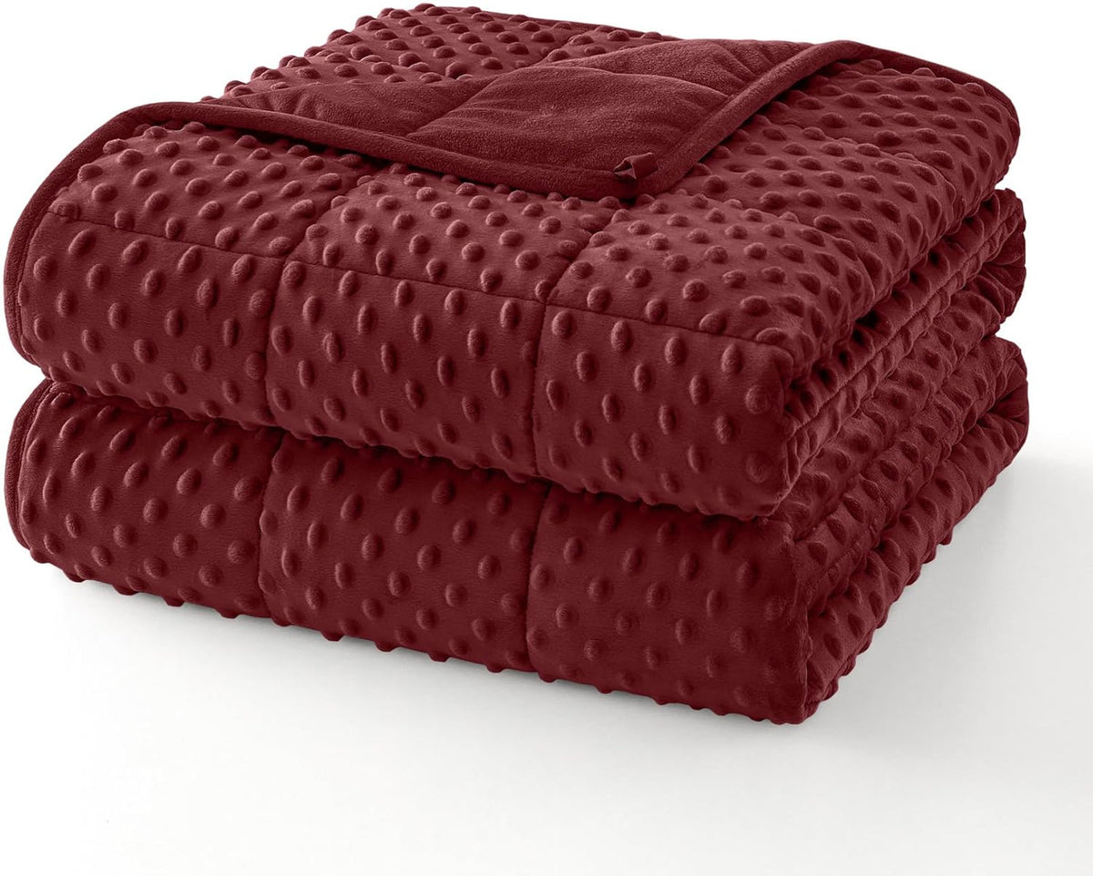 Cozy Comfort Gewichtsdecke mit Punktmuster — Kühlender Mikrofaserbezug, gleichmäßige Gewichtsverteilung