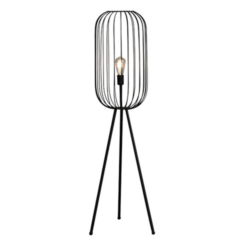 Elowen Striped Cage Floor Lamp
