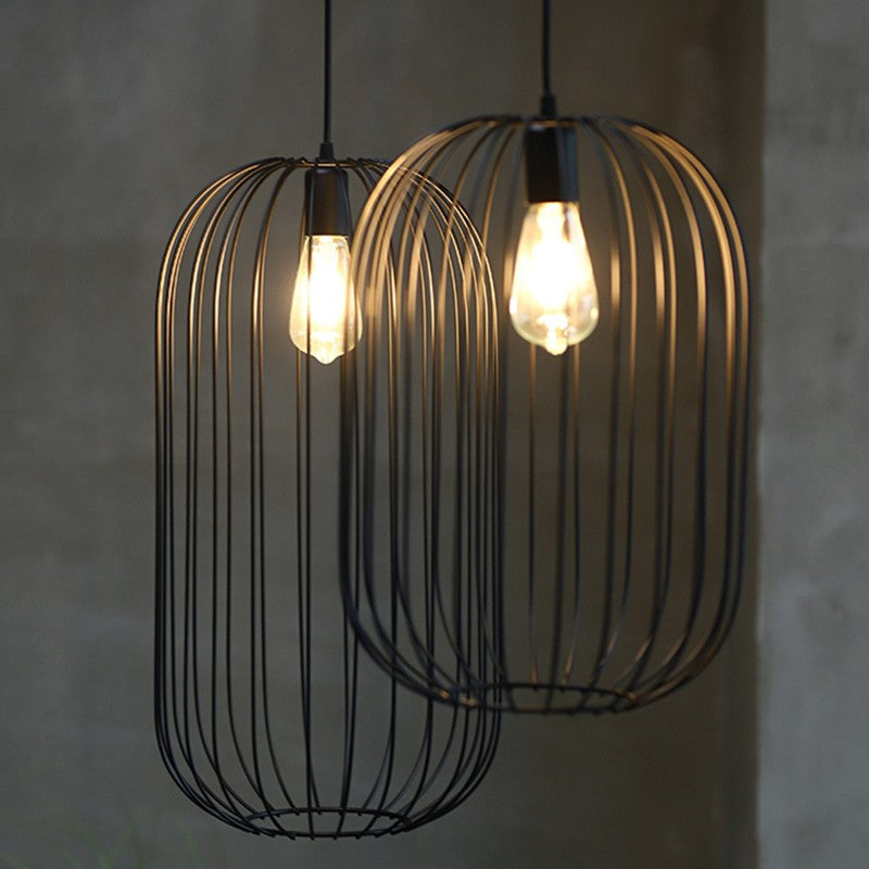 Elowen Striped Cage Floor Lamp