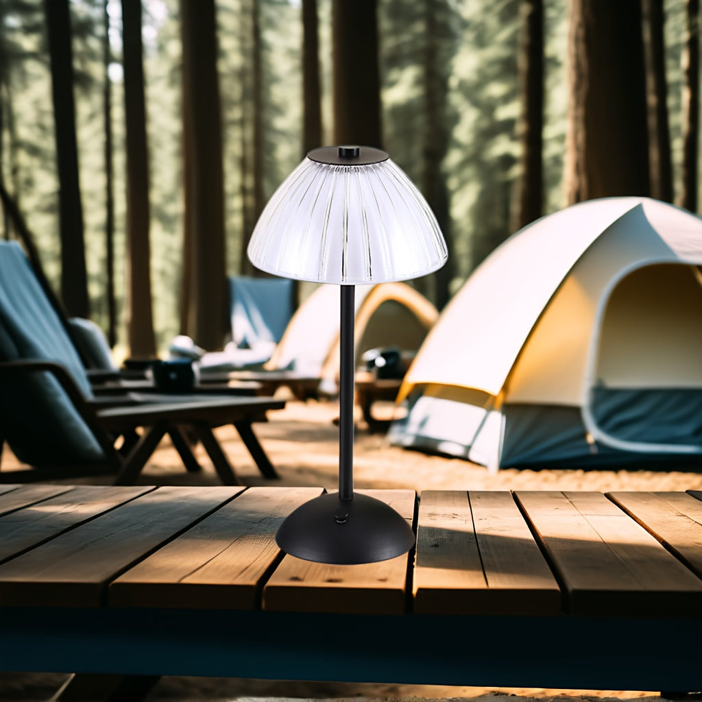 Stolní lampa Golden Touch s nabíjením přes USB — křišťálové stínidlo aktivované dotykem