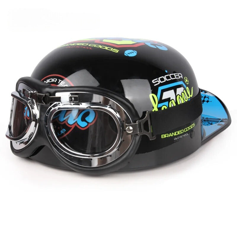 Casco de motocicleta vintage medio - Meowbutter