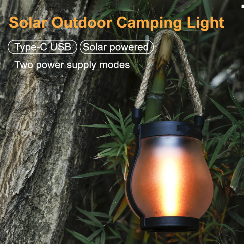 Lanterne à Corde USB - Allumage/Extinction Automatique par Capteur de Lumière - Rechargeable Type-C - Jardin & Camping | meowbutter