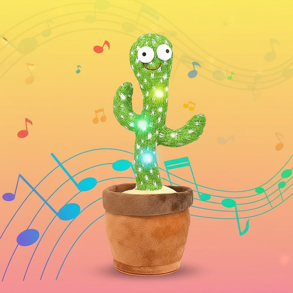 Interactive Plush Cactus Doll — Button Activated Singing & Dancing Figure