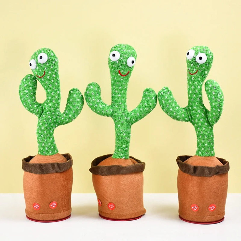 Interactive Plush Cactus Doll — Button Activated Singing & Dancing Figure