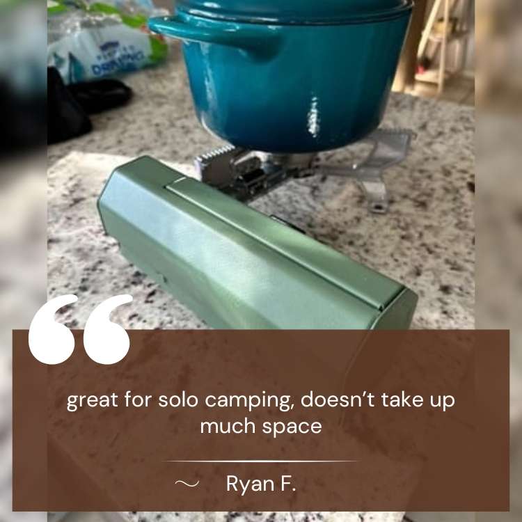 Camping Gas Burner - Windproof Fuel-Efficient - Compact Foldable - Army Green & Khaki | meowbutter