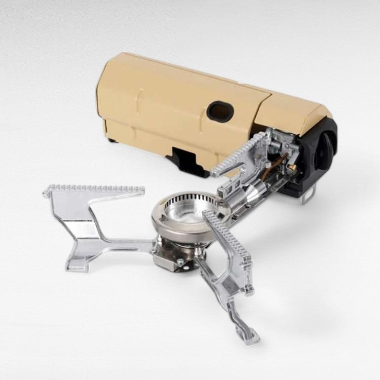 Camping Gas Burner - Windproof Fuel-Efficient - Compact Foldable - Army Green & Khaki | meowbutter