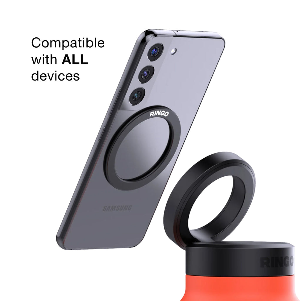 Water Bottle With Magnetic Lid And Phone Holder On The Go