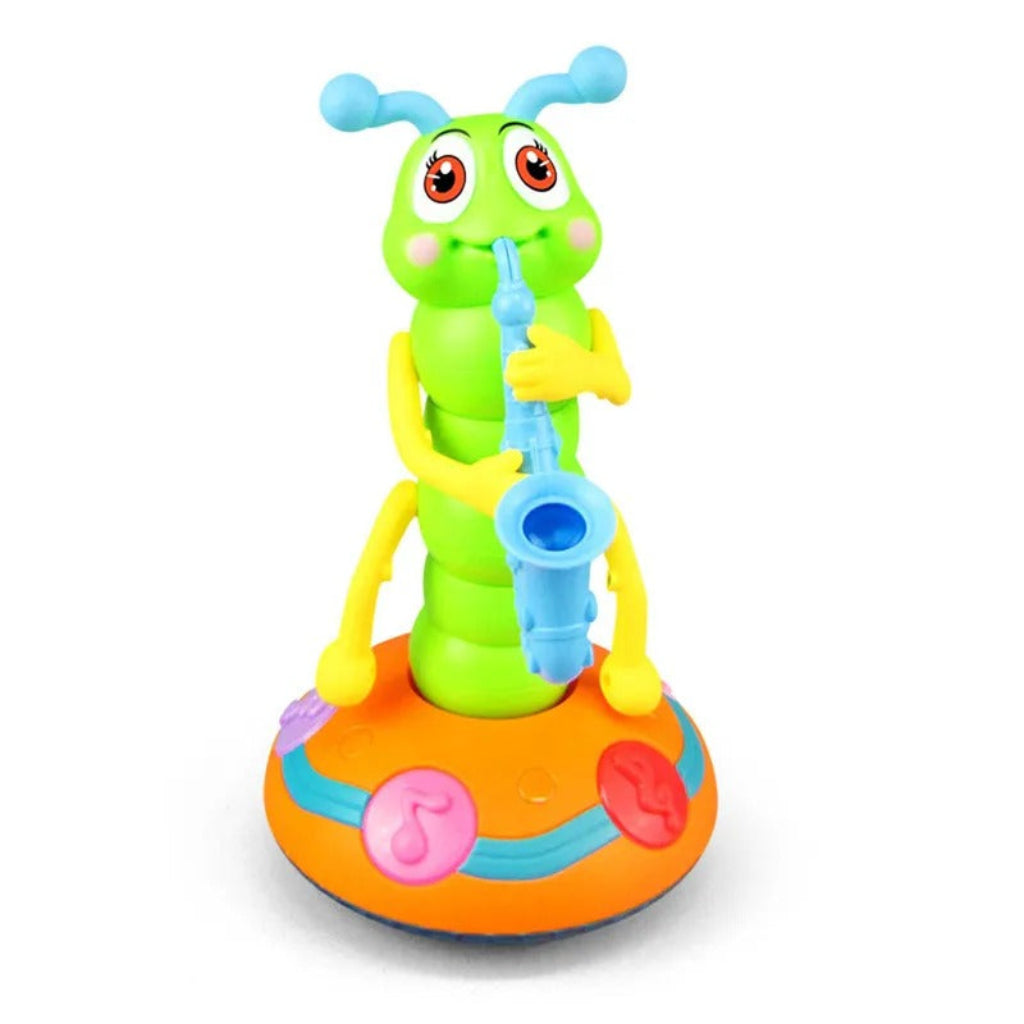 Motorized Dancing Caterpillar Baby Toy — Integrated Music Player, Glowing Lights