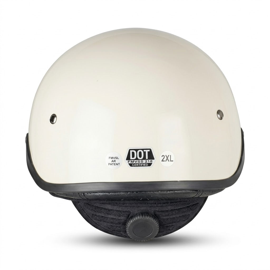 Casco de motocicleta estilo vintage alemán de media cara - Certificado DOT - Meowbutter