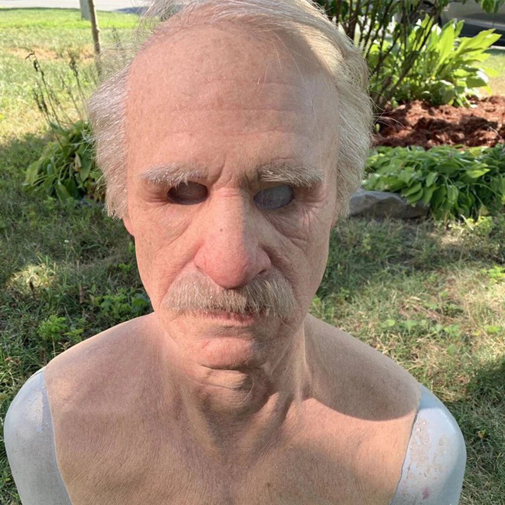 Realistic Latex Halloween Mask - Old Man Design - Costume Accessory | meowbutter