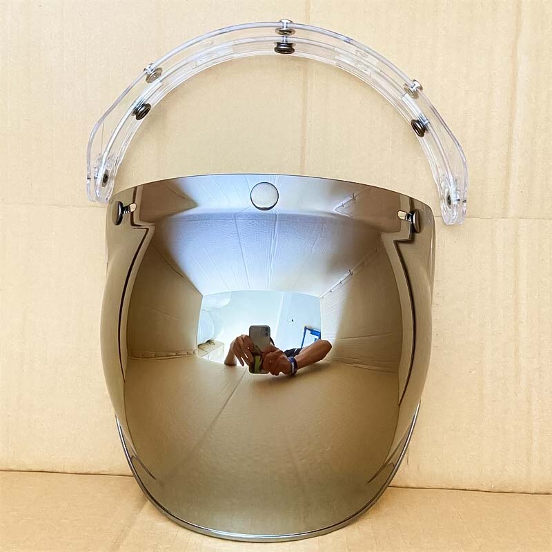 Retro Bubble Shield Visor – Three-Buckle Design - Meowbutter