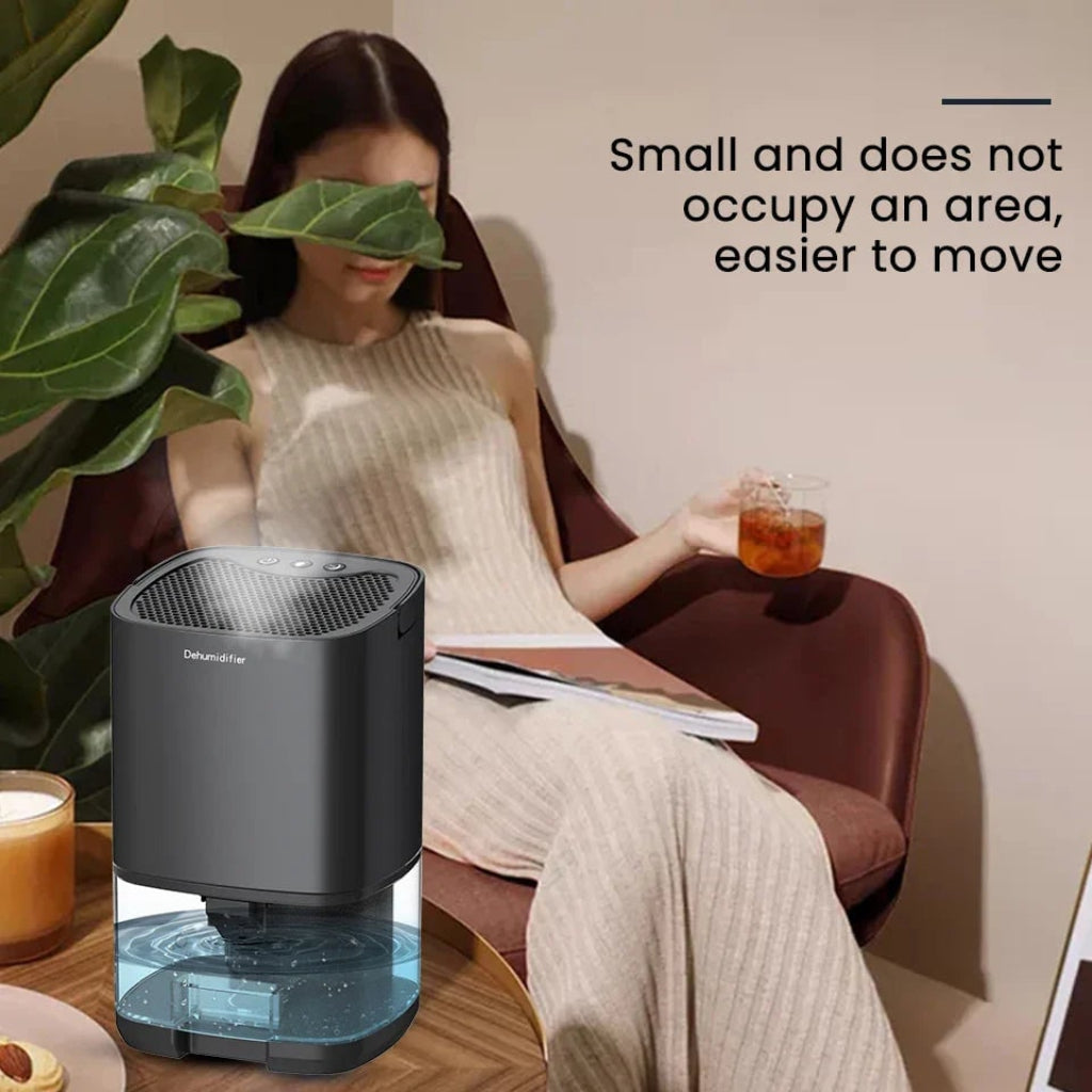 Deshumidificador portátil compacto — luz nocturna y refrigeración integradas
