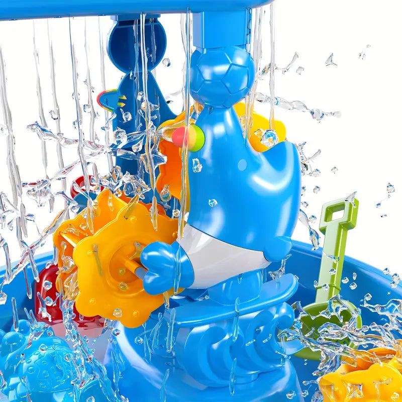Sand & Water Play Table - 3 Tier - BPA-Free Plastic - Includes Accessories - Ages 1-5 | meowbutter