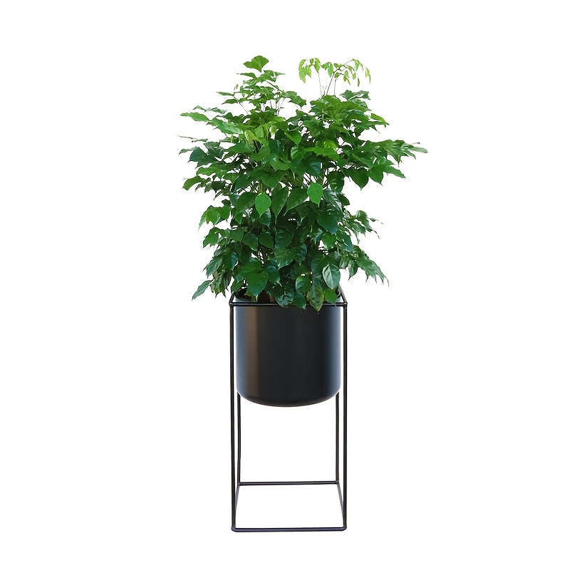 Metal Indendørs Planteholder | Moderne Sort Rektangulær Planteholder | Meowbutter