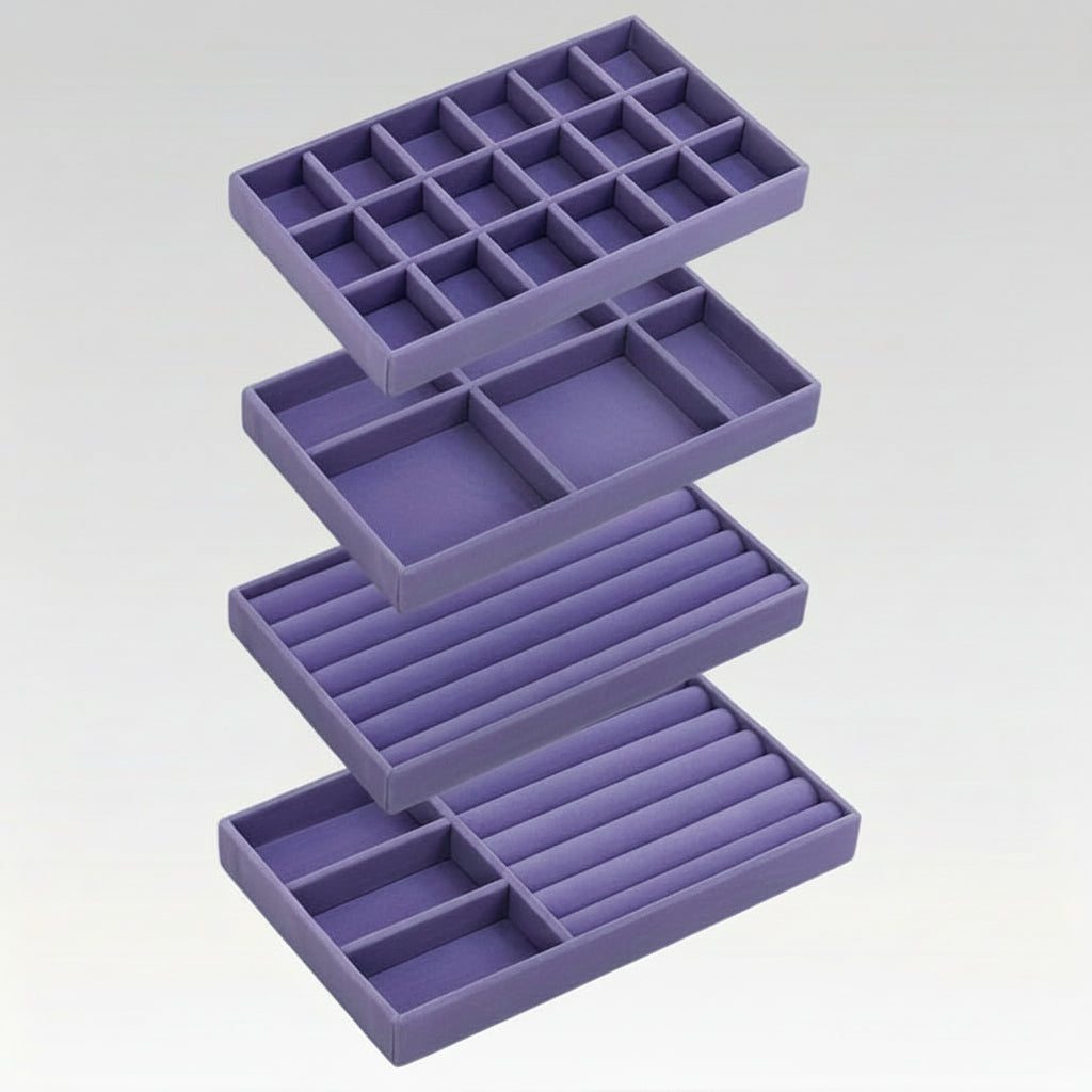 Nylon Jewelry Tray — Compact Low Profile Compartment Set